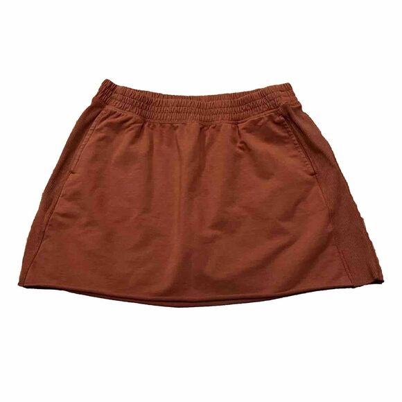 Offline Aerie Skirt Womens Medium Rust Color Pockets Stretch Lounge - Picture 1 of 5